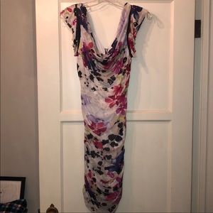 Bebe floral bodycon dress